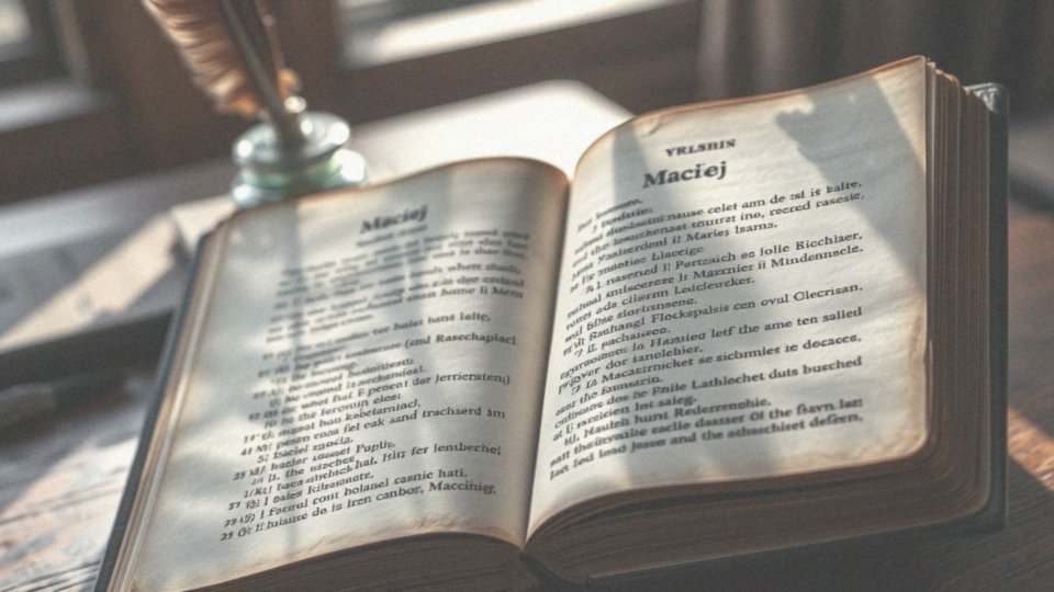 Jakie są inne imienia, które mogą być zbliżone do Maciej?
